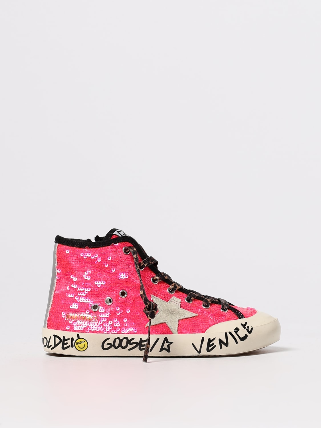 GOLDEN GOOSE ZAPATILLAS: Zapatos niños Golden Goose, Fucsia - Img 1