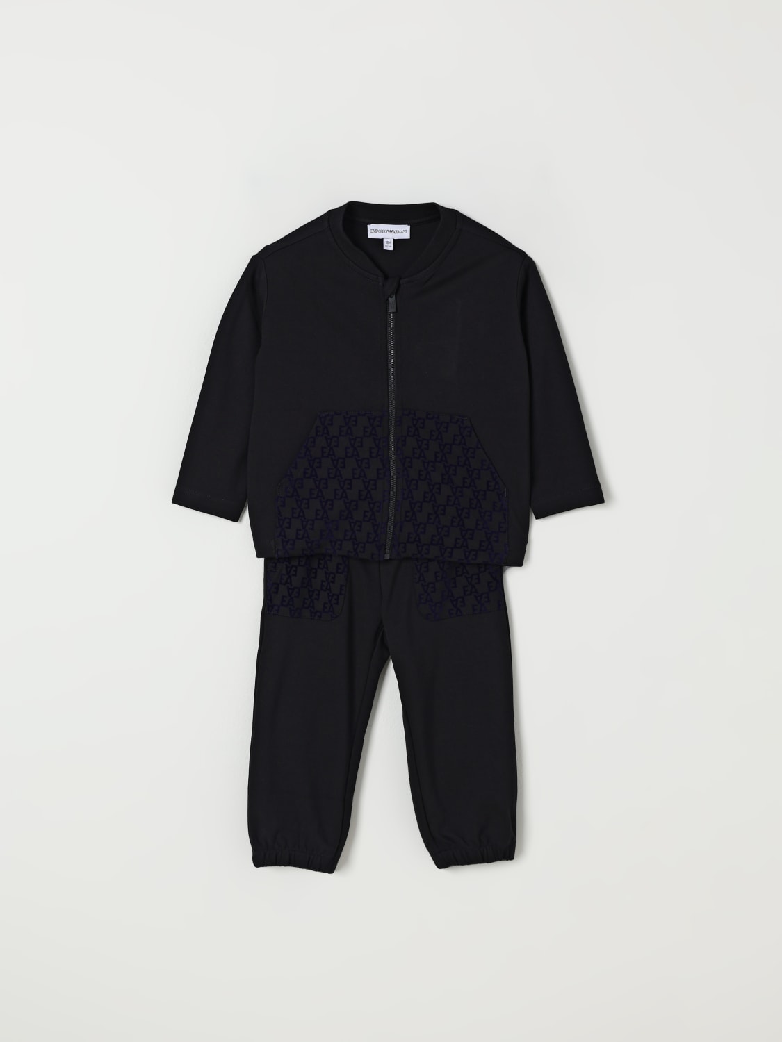 EMPORIO ARMANI MONO: Pelele niños Emporio Armani, Azul Oscuro - Img 1