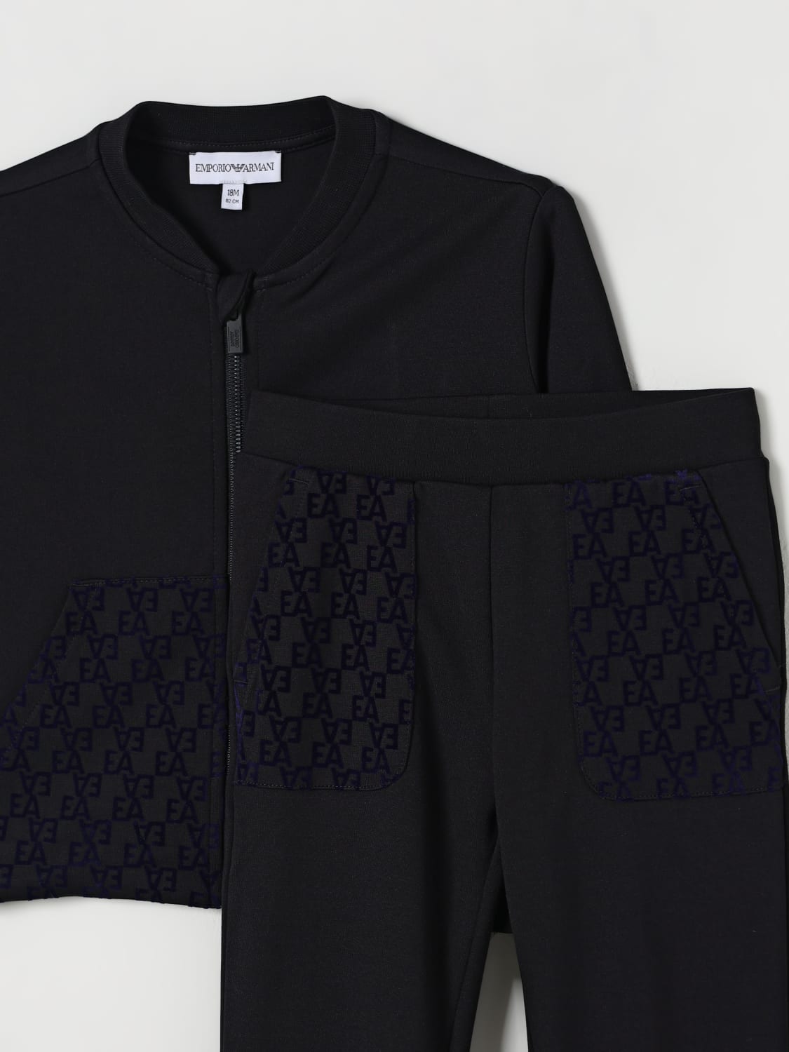 EMPORIO ARMANI MONO: Pelele niños Emporio Armani, Azul Oscuro - Img 3