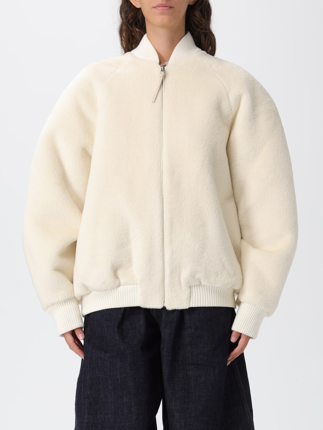 JACQUEMUS JACKET: Sweatshirt woman Jacquemus, White - Img 1