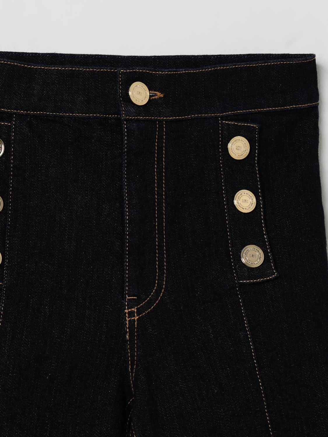 ELISABETTA FRANCHI LA MIA BAMBINA 牛仔裤: 裤子 儿童 Elisabetta Franchi La Mia Bambina, 蓝色 - Img 3