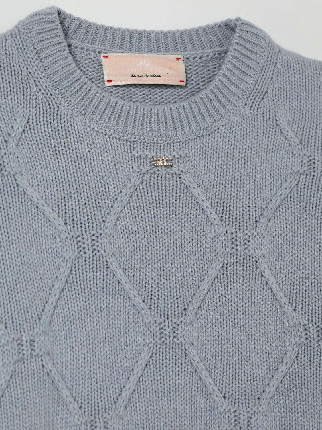 ELISABETTA FRANCHI LA MIA BAMBINA СВИТЕР: Свитер Детское Elisabetta Franchi La Mia Bambina, Серый - Img 3