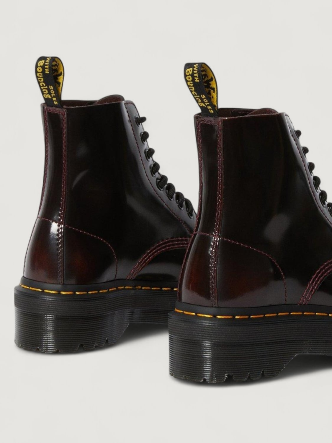 DR. MARTENS BOOTS: Shoes woman Dr. Martens, Burgundy - Img 3