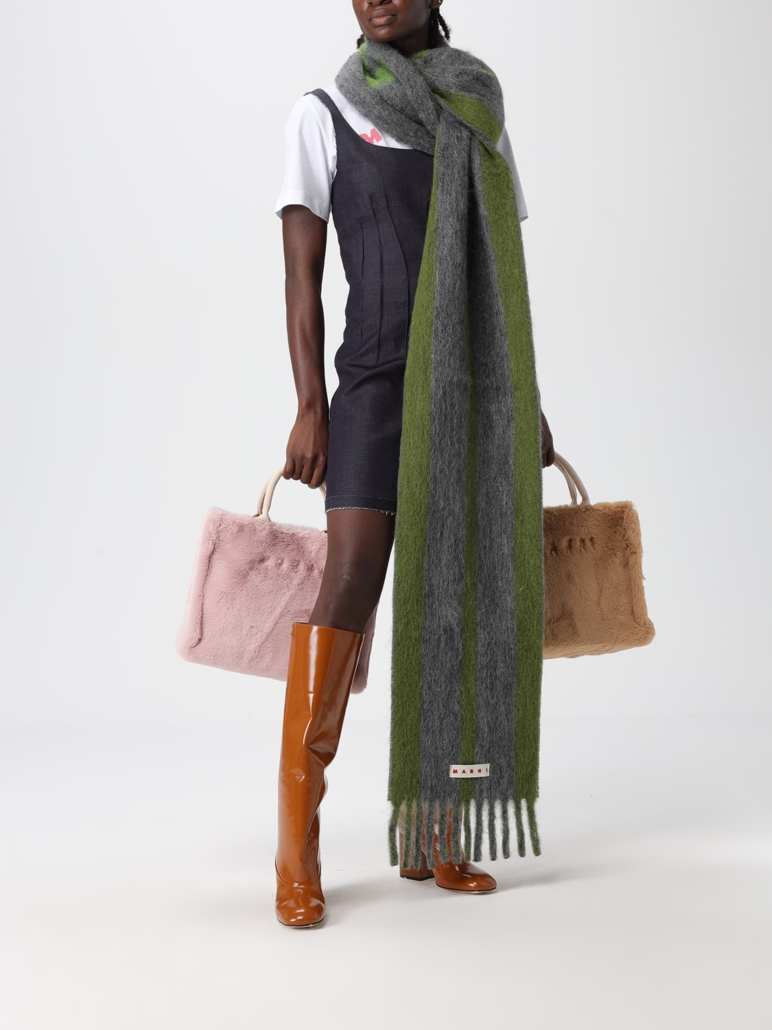 MARNI SCARF: Scarf woman Marni, Green - Img 4