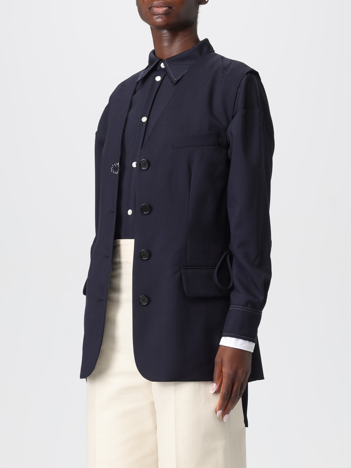 MARNI GILET: Veste femme Marni, Bleu - Img 4