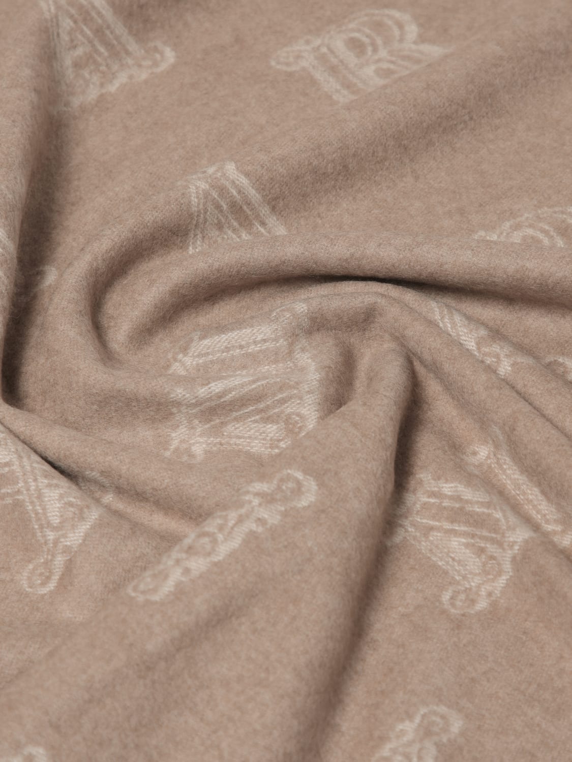 MAX MARA SCIARPA: Sciarpa Max Mara in cashmere con logo all over , Beige - Img 3
