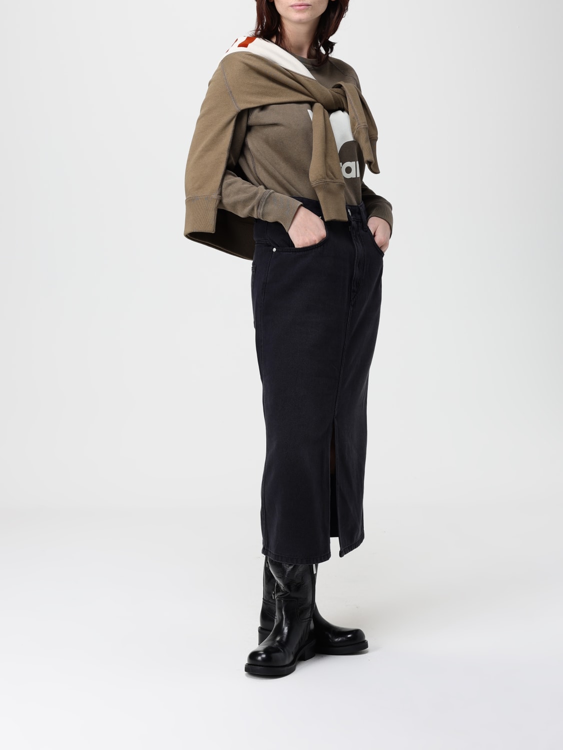 ISABEL MARANT ETOILE SWEAT-SHIRT: Pull femme Isabel Marant Etoile, Marron - Img 2