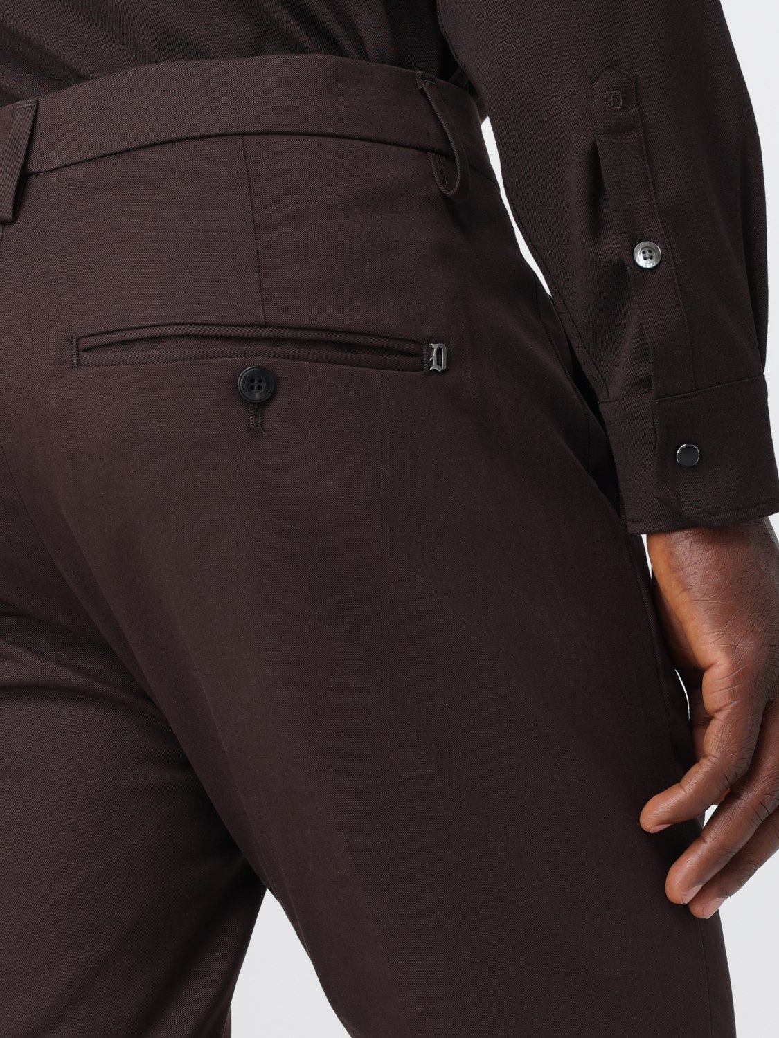 DONDUP TROUSERS: Trousers men Dondup, Brown - Img 3