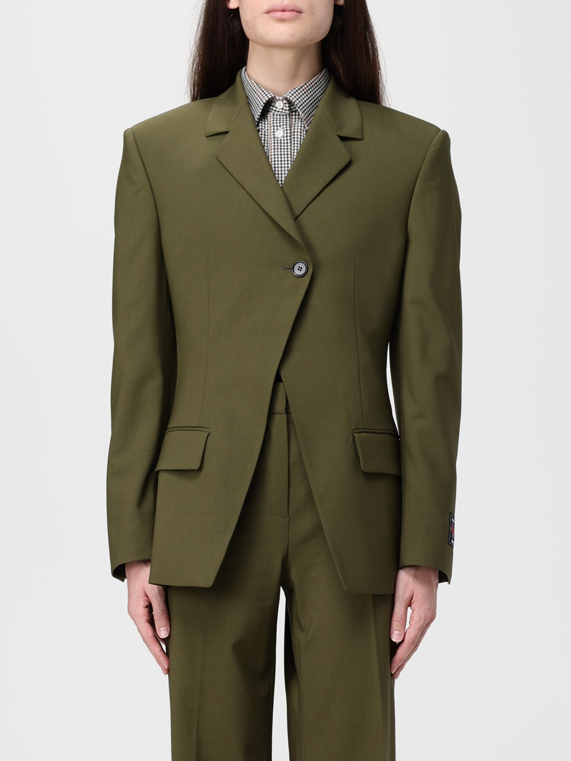 MSGM VESTE: Blazer femme MSGM, Vert - Img 1