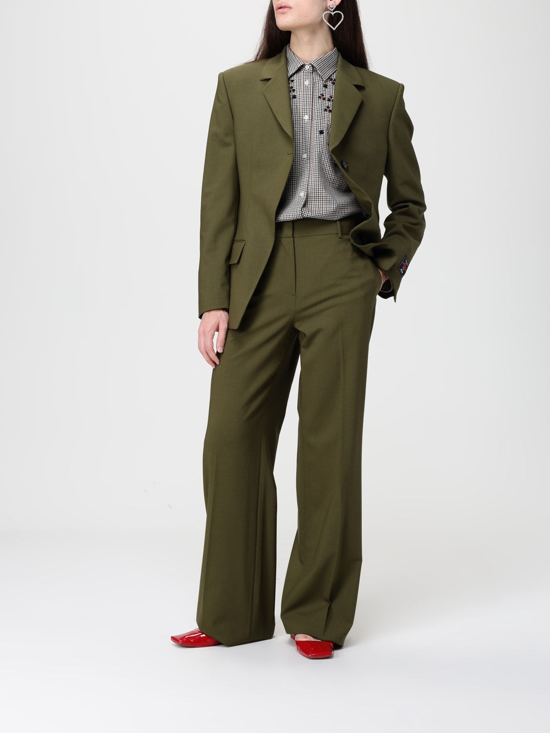 MSGM VESTE: Blazer femme MSGM, Vert - Img 2