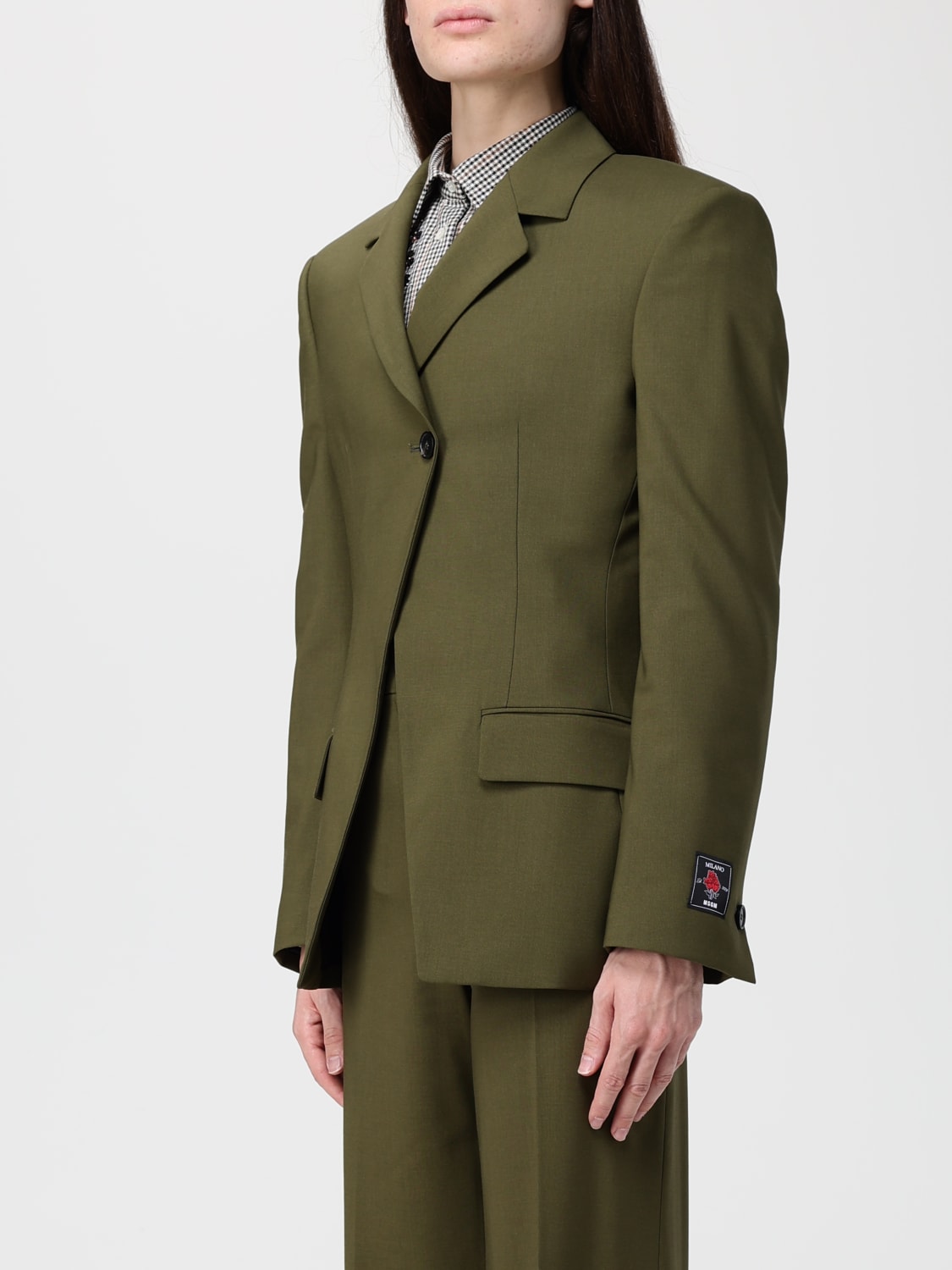MSGM VESTE: Blazer femme MSGM, Vert - Img 4