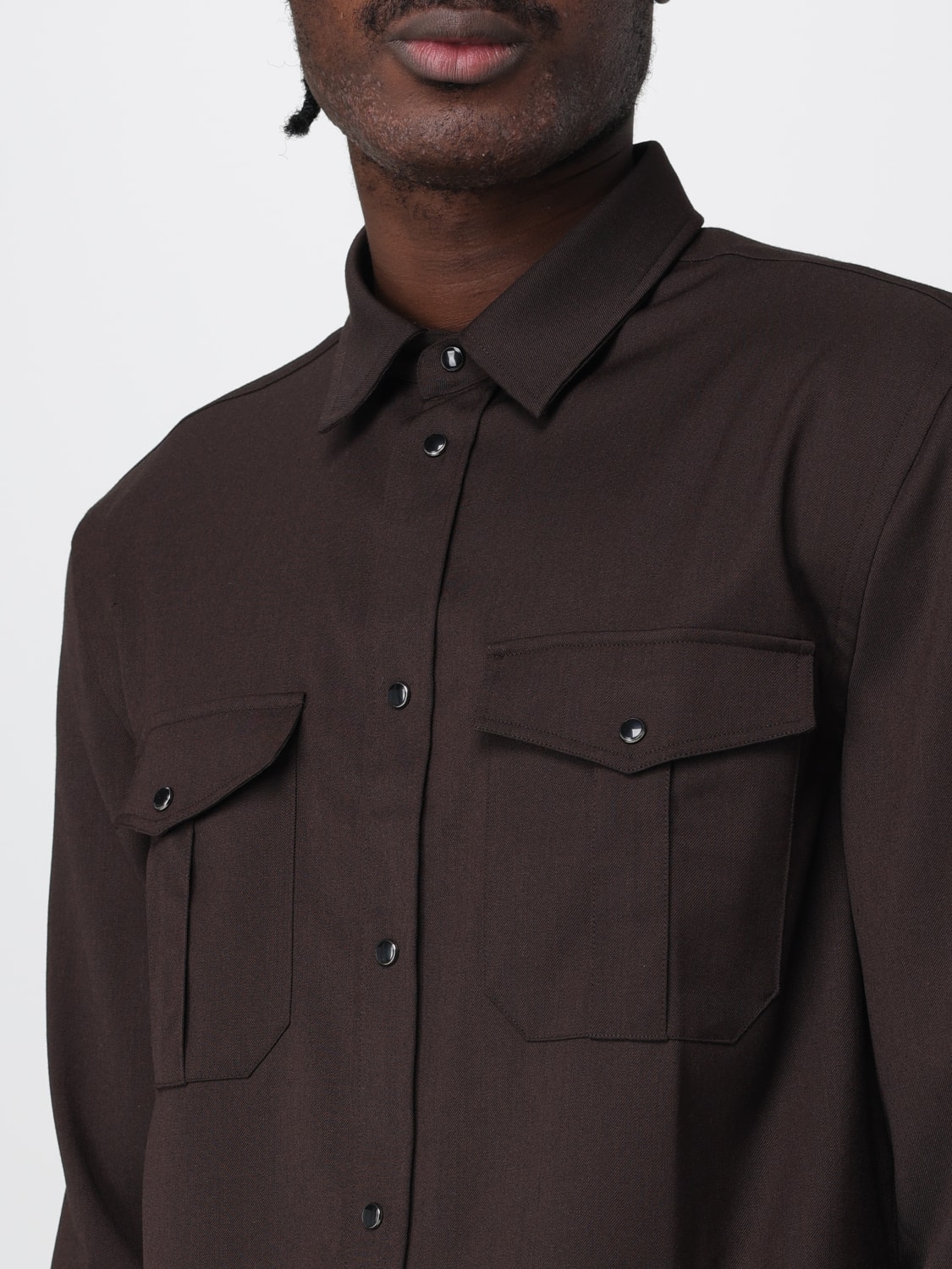 DONDUP SHIRT: Shirt men Dondup, Brown - Img 3