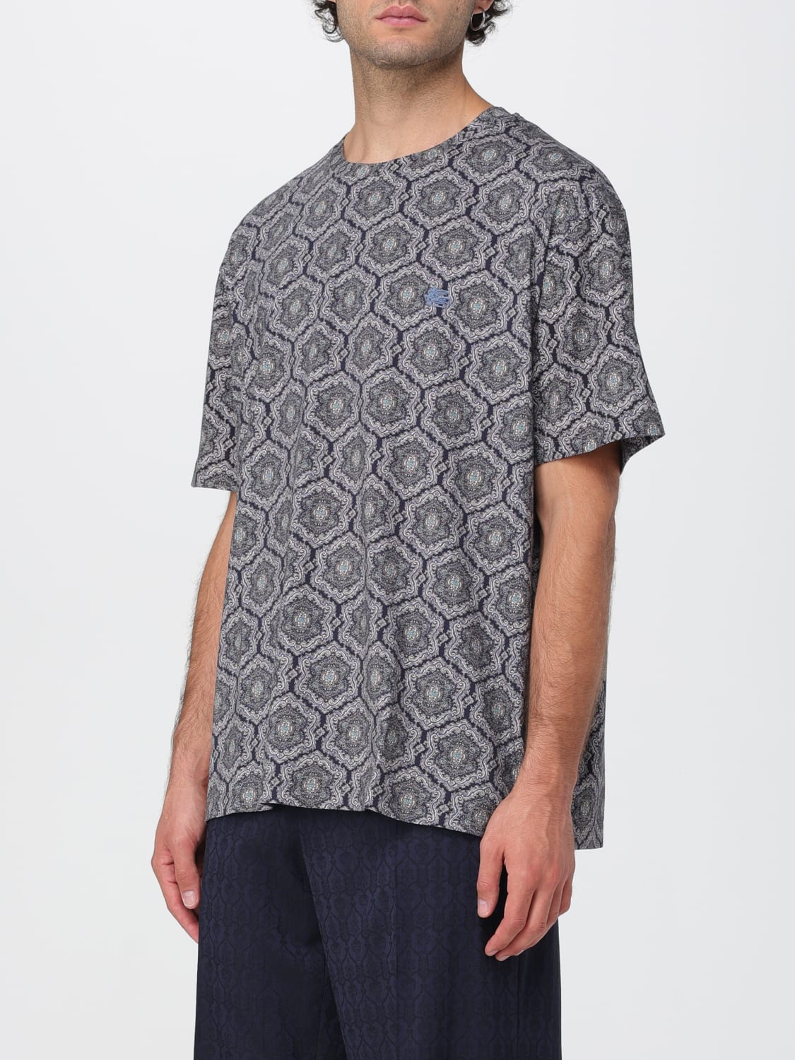 ETRO T-SHIRT: T-shirt men Etro, Blue - Img 4