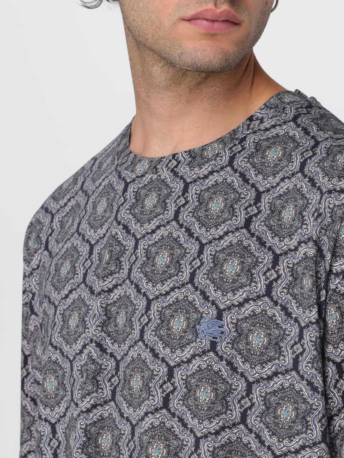 ETRO T-SHIRT: T-shirt men Etro, Blue - Img 5