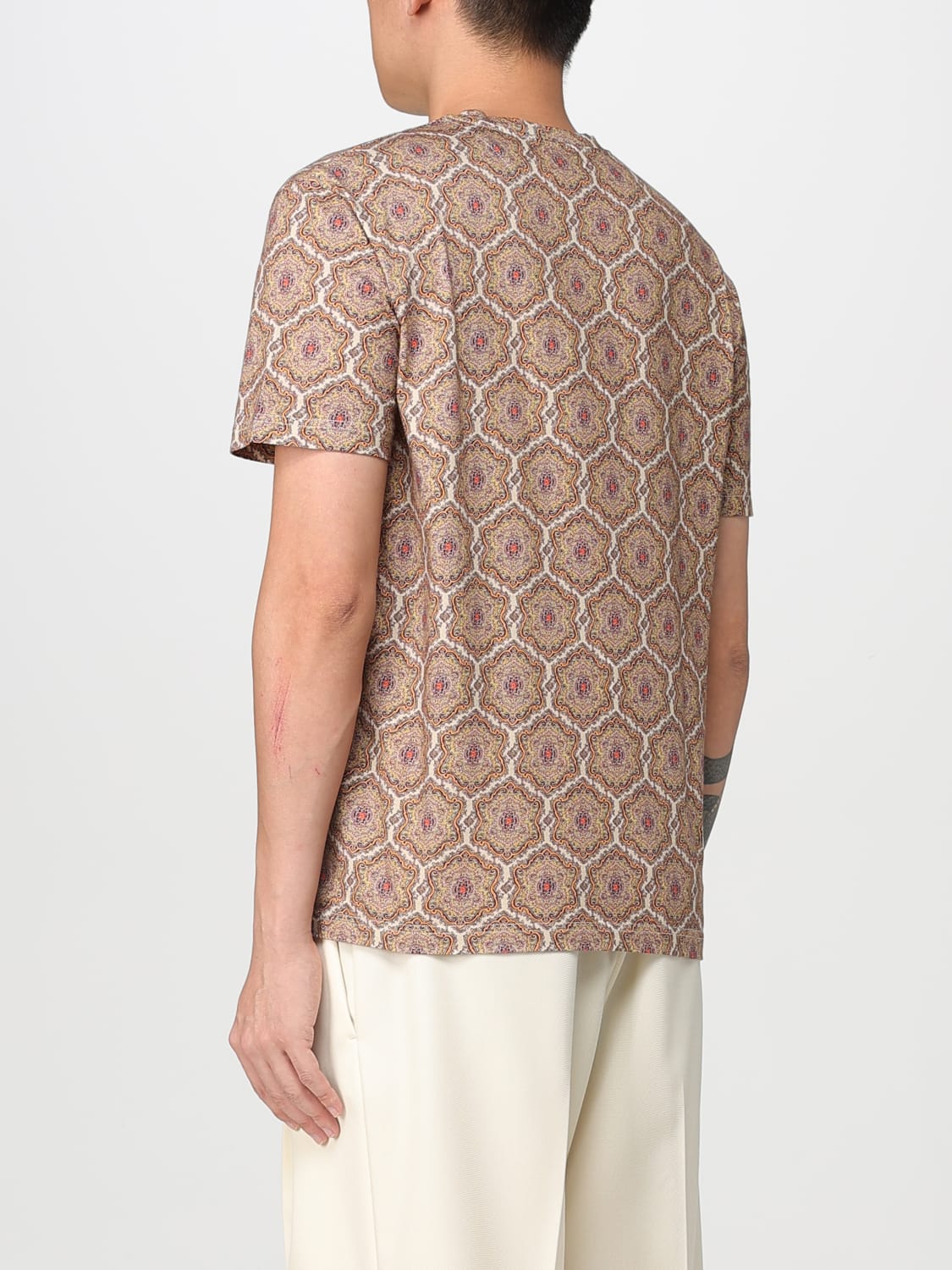 ETRO T-SHIRT: T-shirt men Etro, Beige - Img 3