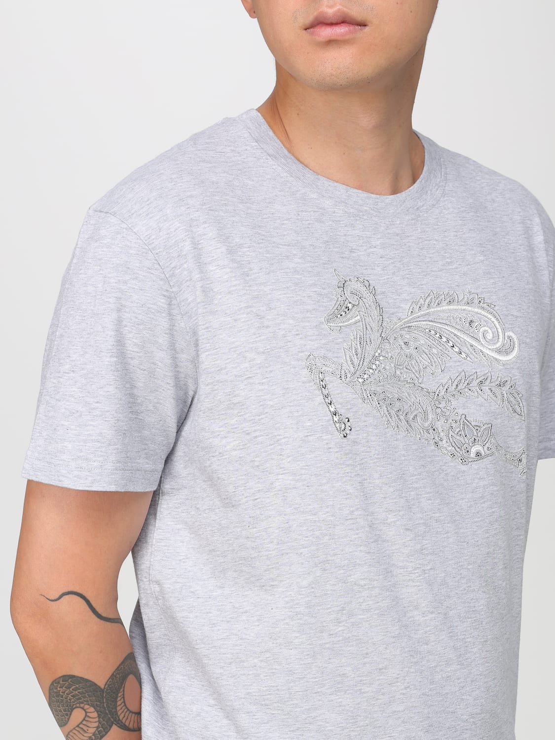 ETRO T-SHIRT: T-shirt men Etro, Grey - Img 5