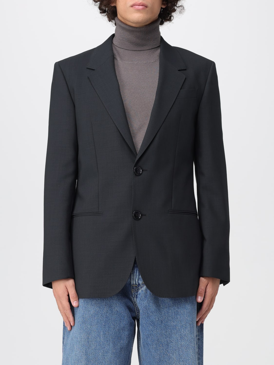 AMI PARIS 外套: 外套 男士 Ami Paris, 炭黑色 - Img 1