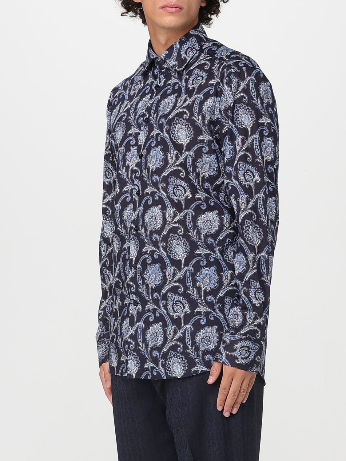 ETRO SHIRT: Shirt men Etro, Blue - Img 4