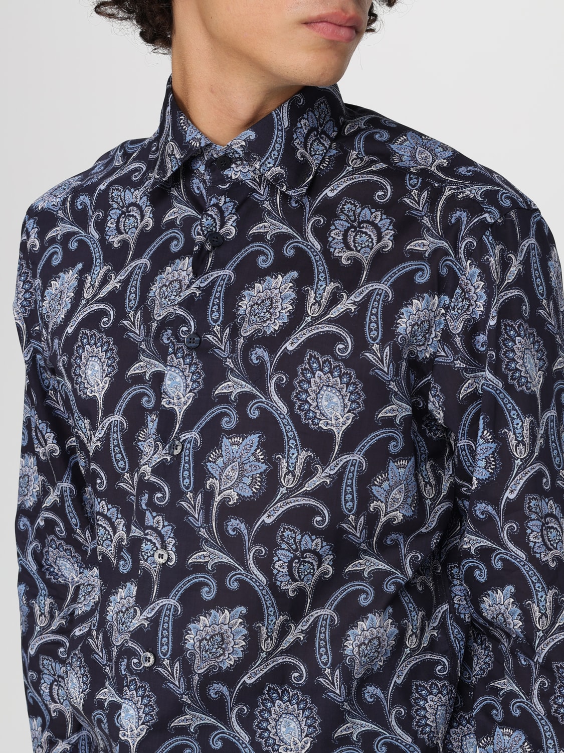 ETRO SHIRT: Shirt men Etro, Blue - Img 5