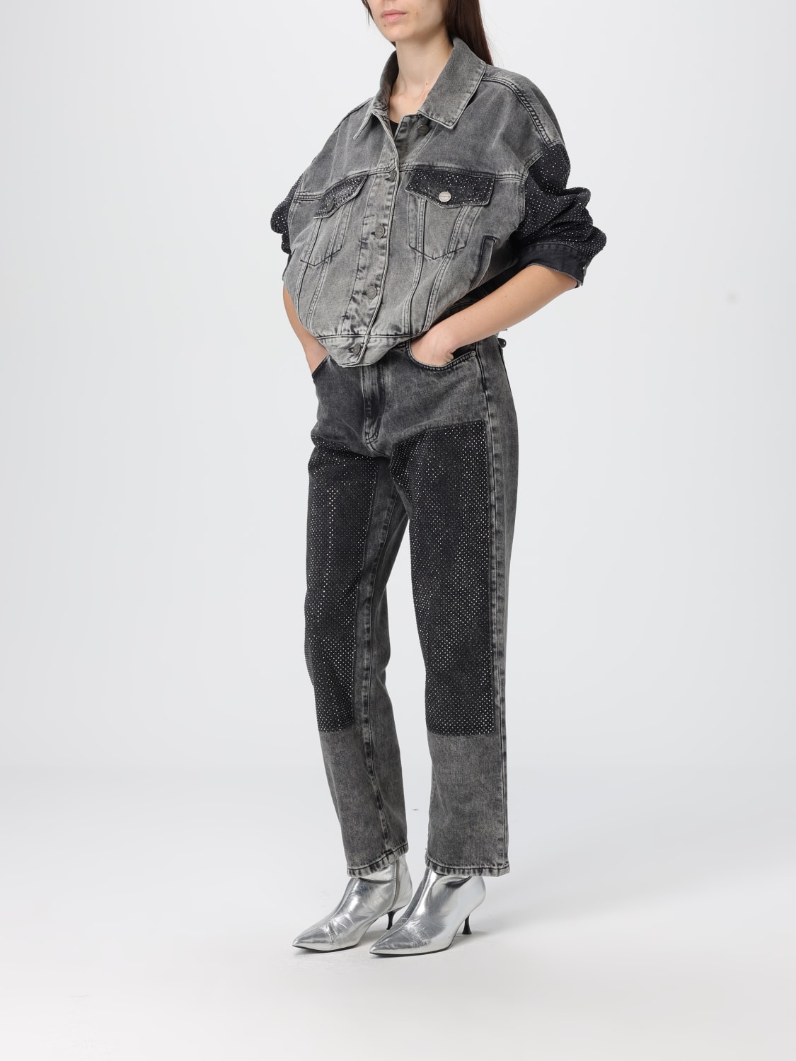PINKO VAQUEROS: Vaquero mujer Pinko, Gris - Img 2