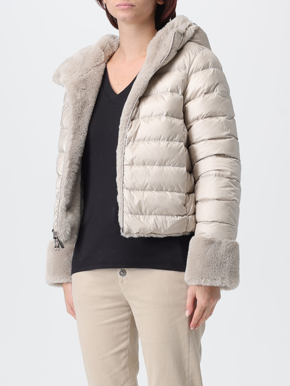 COLMAR FUR COAT: Coat woman Colmar, Beige - Img 3