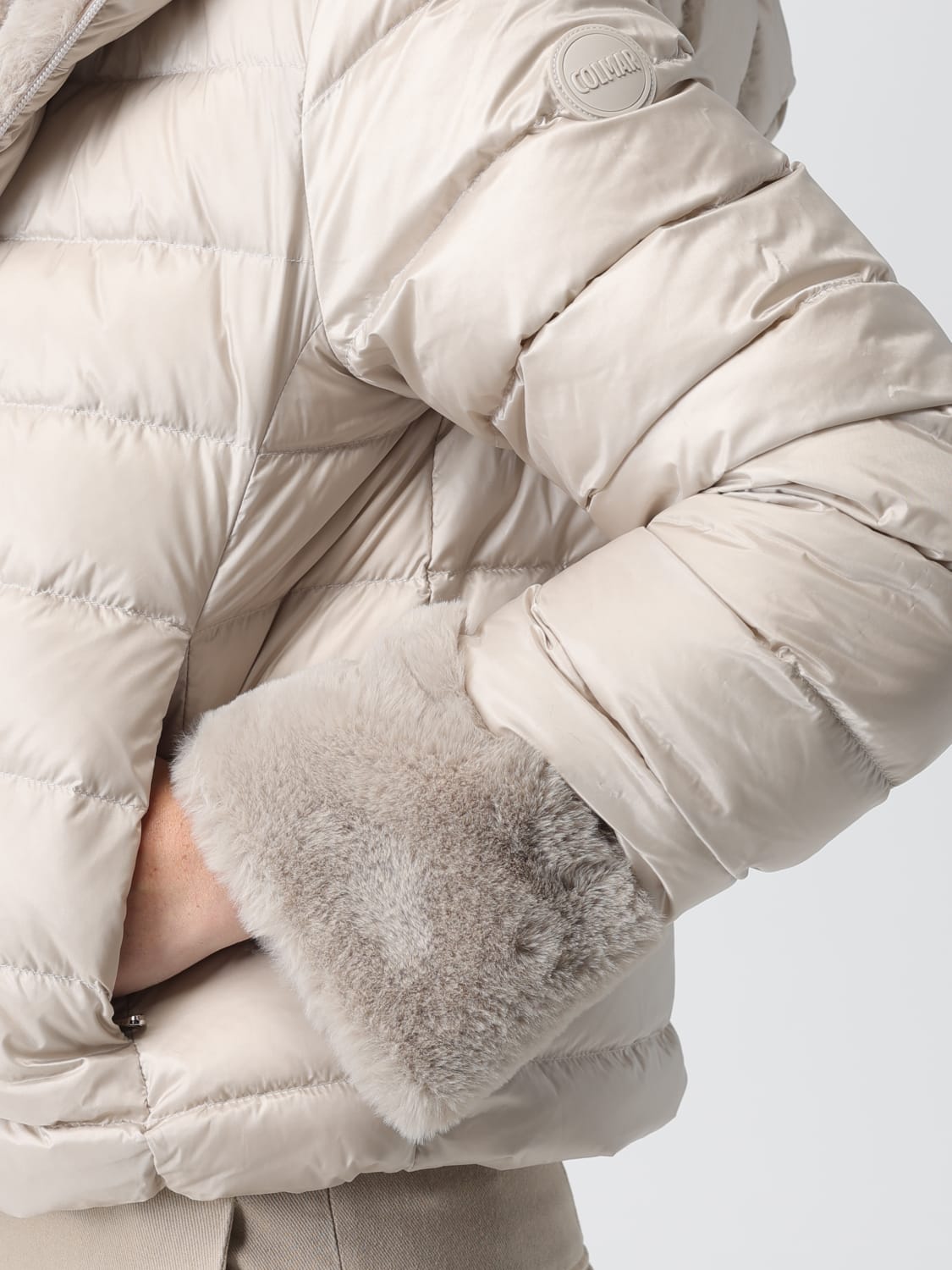 COLMAR FUR COAT: Coat woman Colmar, Beige - Img 4