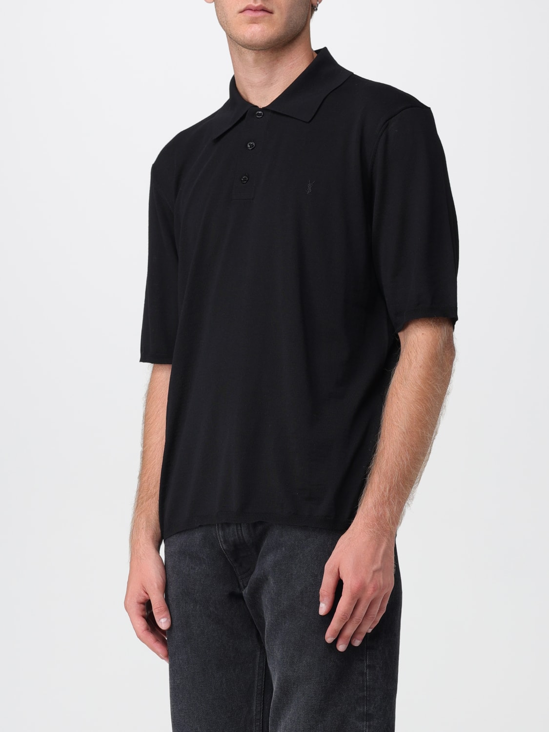 SAINT LAURENT POLO SHIRT: Polo shirt men Saint Laurent, Black - Img 4