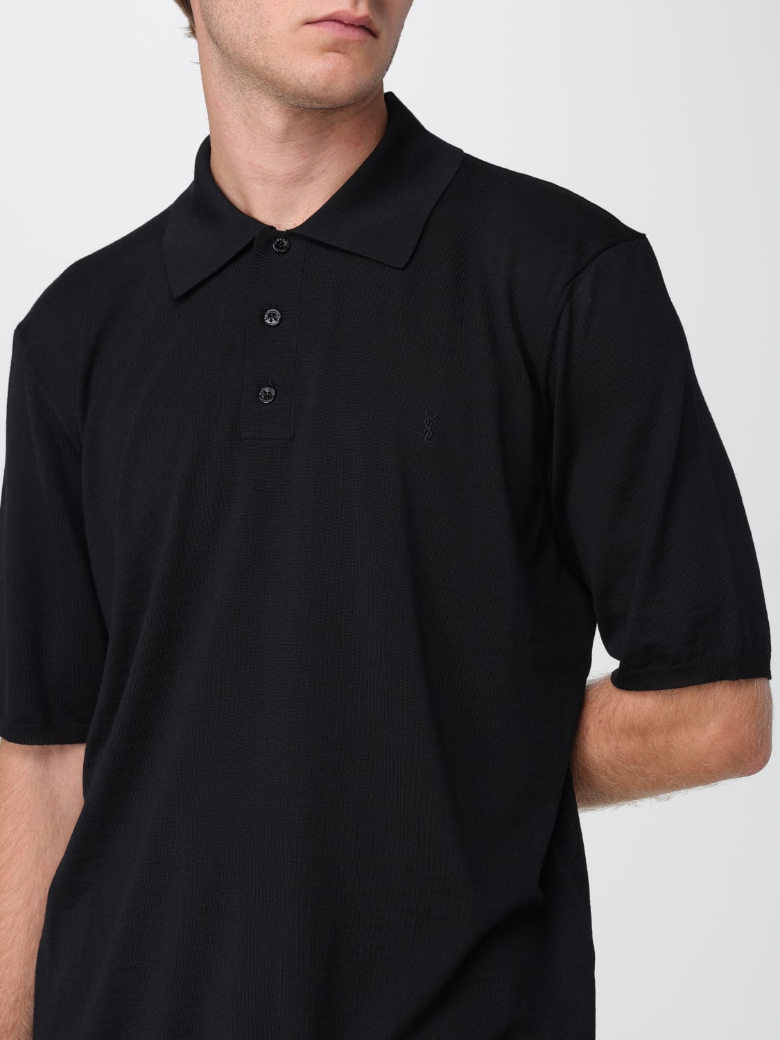 SAINT LAURENT POLO SHIRT: Polo shirt men Saint Laurent, Black - Img 5