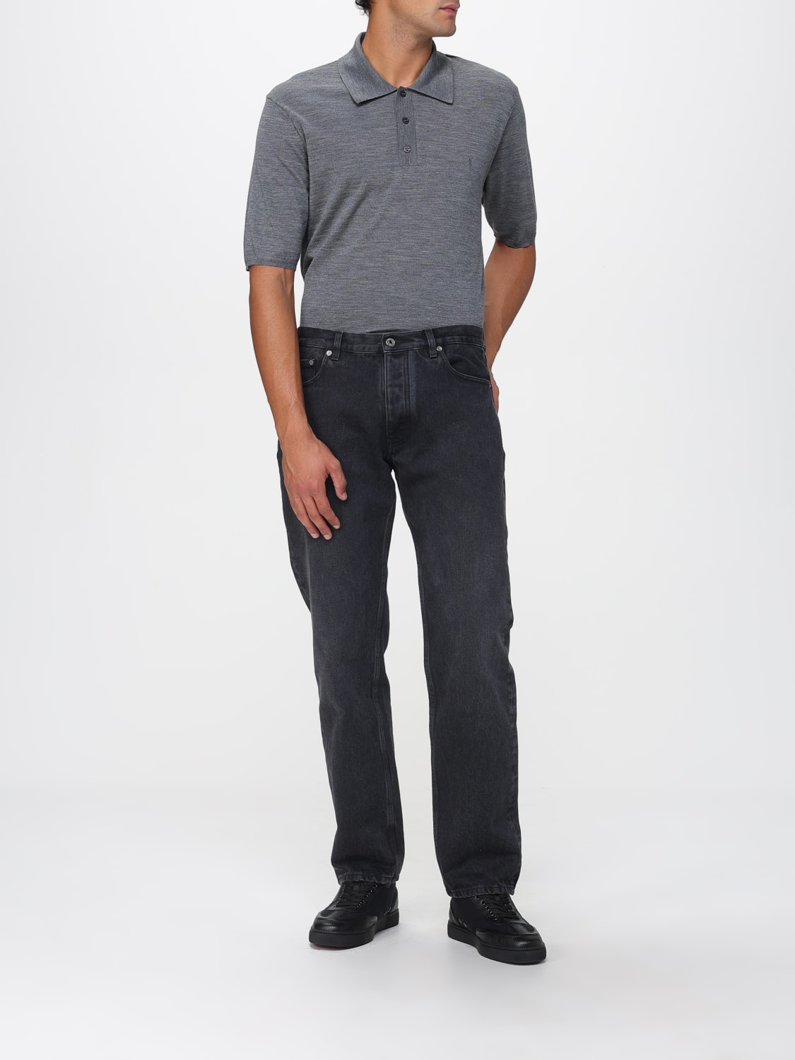 SAINT LAURENT POLO: Polo homme Saint Laurent, Gris - Img 2