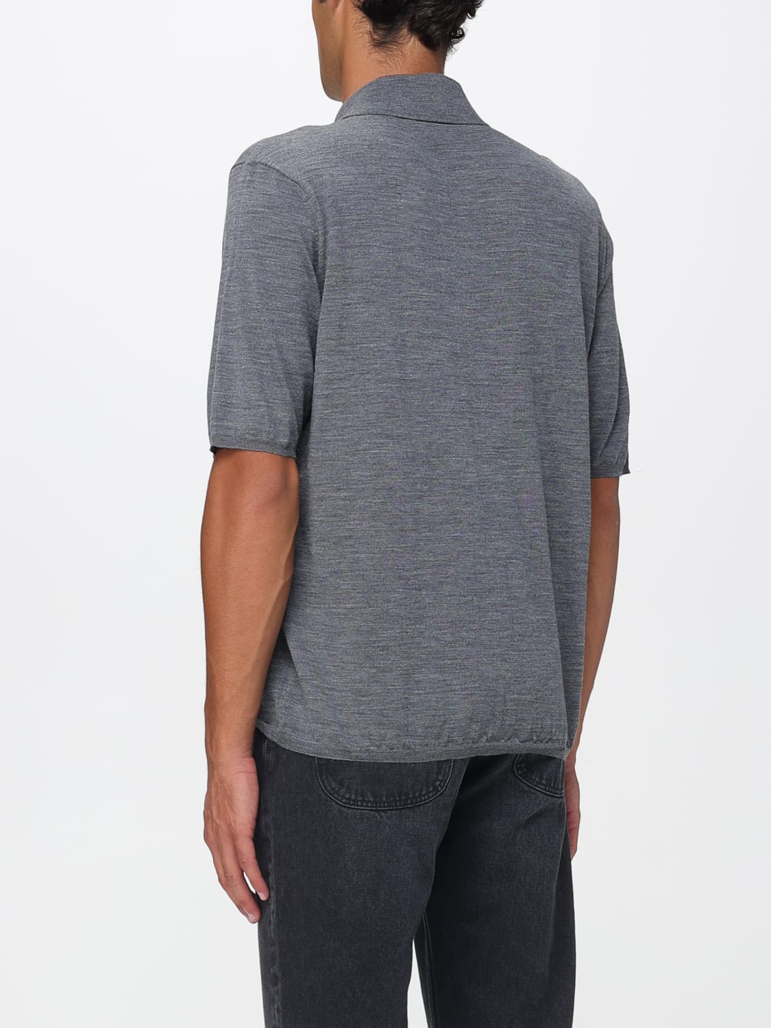 SAINT LAURENT POLO: Polo homme Saint Laurent, Gris - Img 3