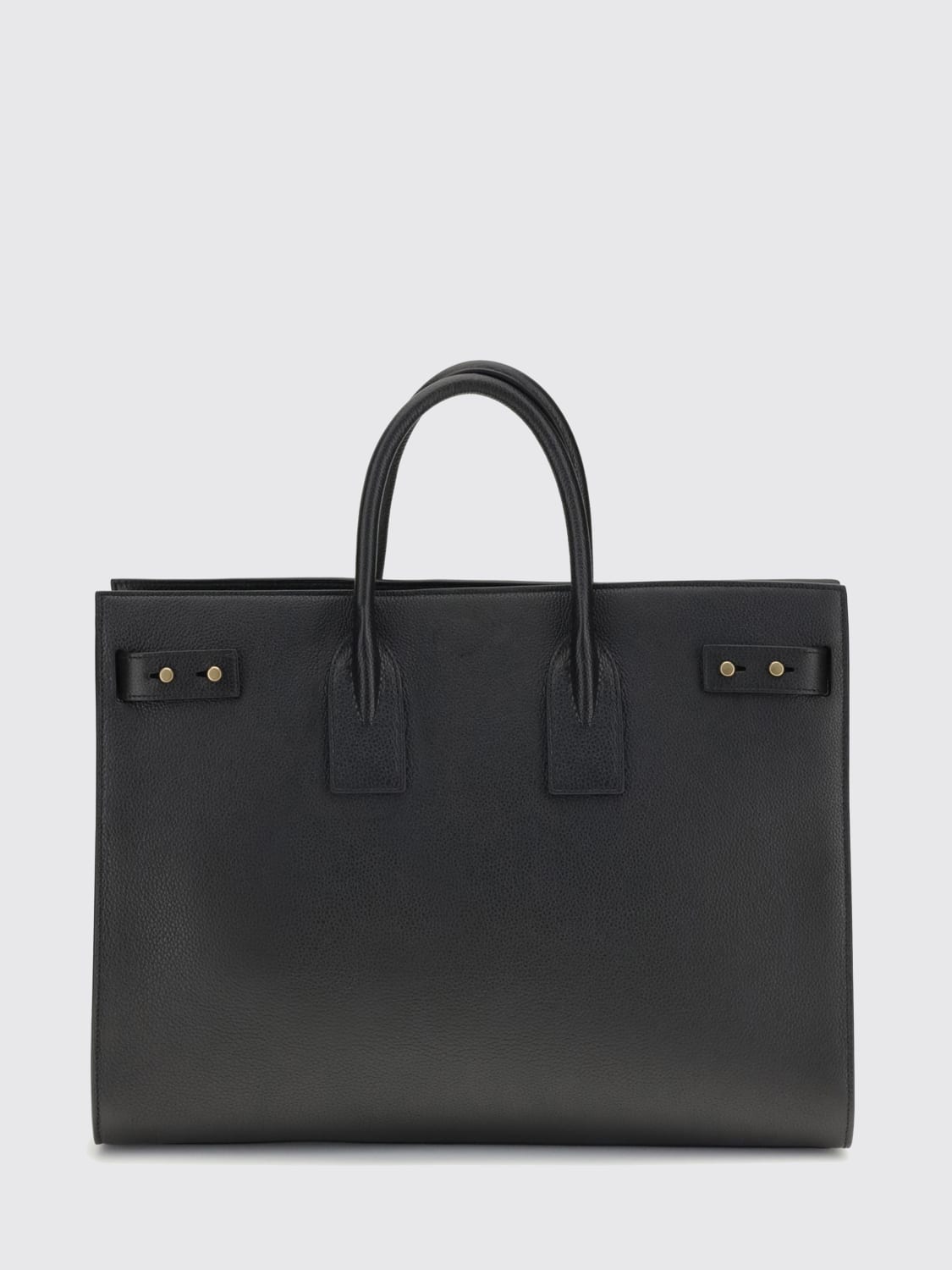 SAINT LAURENT BORSA A TRACOLLA: Borsa Sac De Jour Saint Large Laurent in pelle martellata, Nero - Img 2