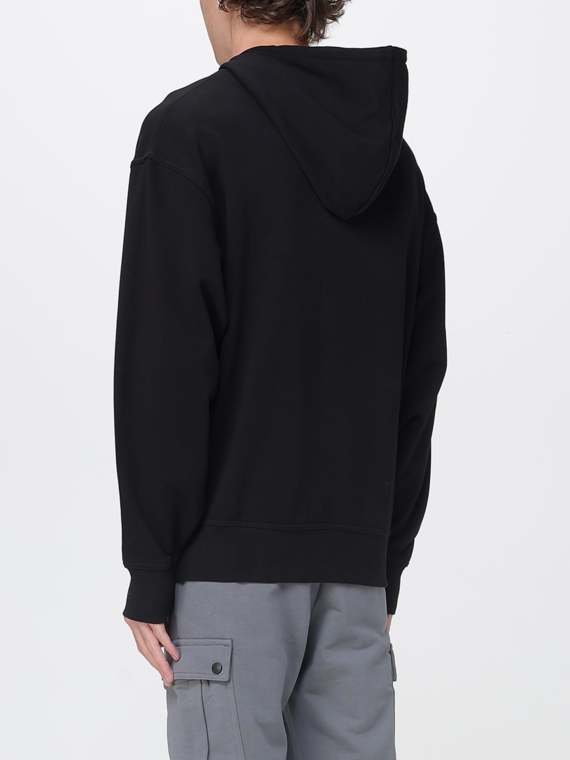 BOSS FELPA: Felpa con cappuccio e logo Boss, Nero - Img 2