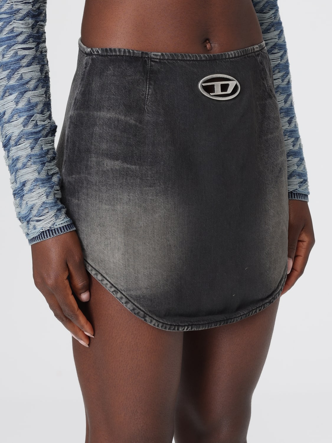 DIESEL SKIRT: Skirt woman Diesel, Black - Img 4