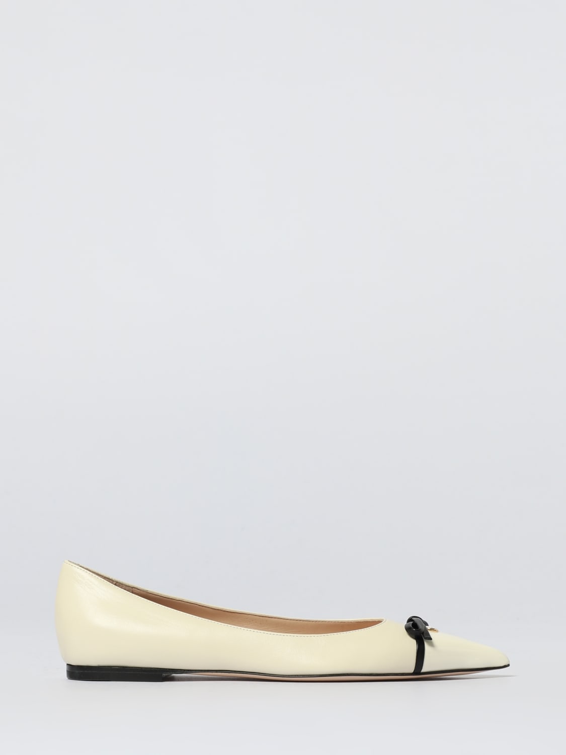 VALENTINO GARAVANI 芭蕾平底鞋: 芭蕾平底鞋 女士 Valentino Garavani, 象牙色 - Img 1