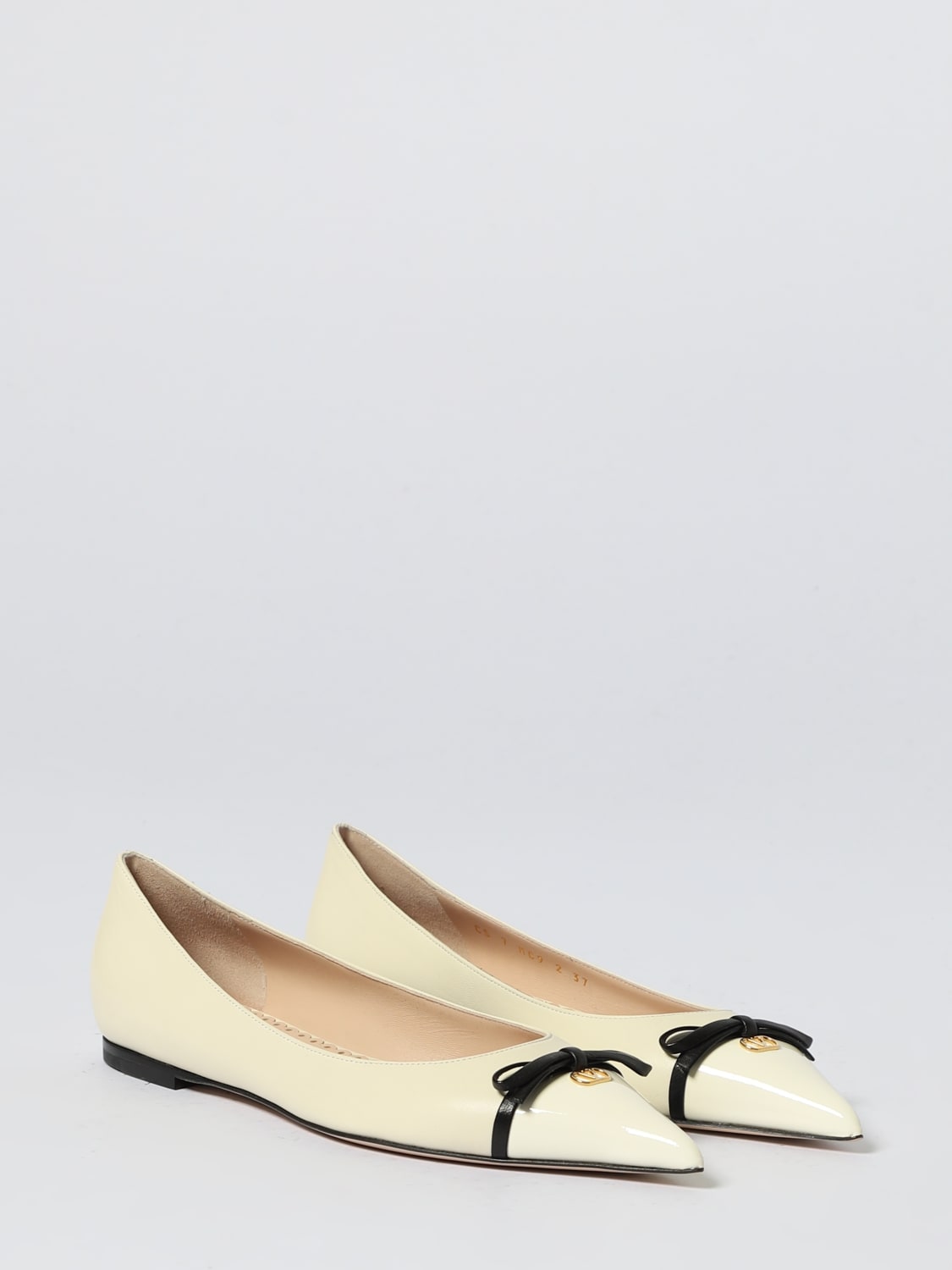 VALENTINO GARAVANI 芭蕾平底鞋: 芭蕾平底鞋 女士 Valentino Garavani, 象牙色 - Img 2