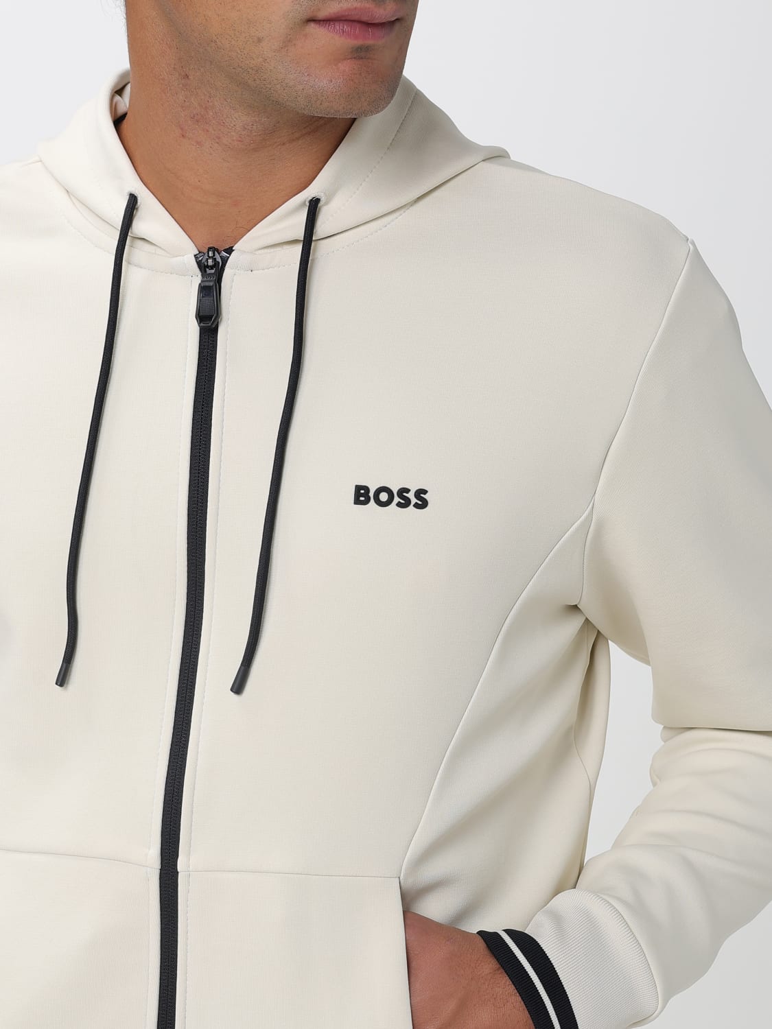 BOSS 卫衣: 毛衣 男士 Boss, 奶油黄 - Img 4