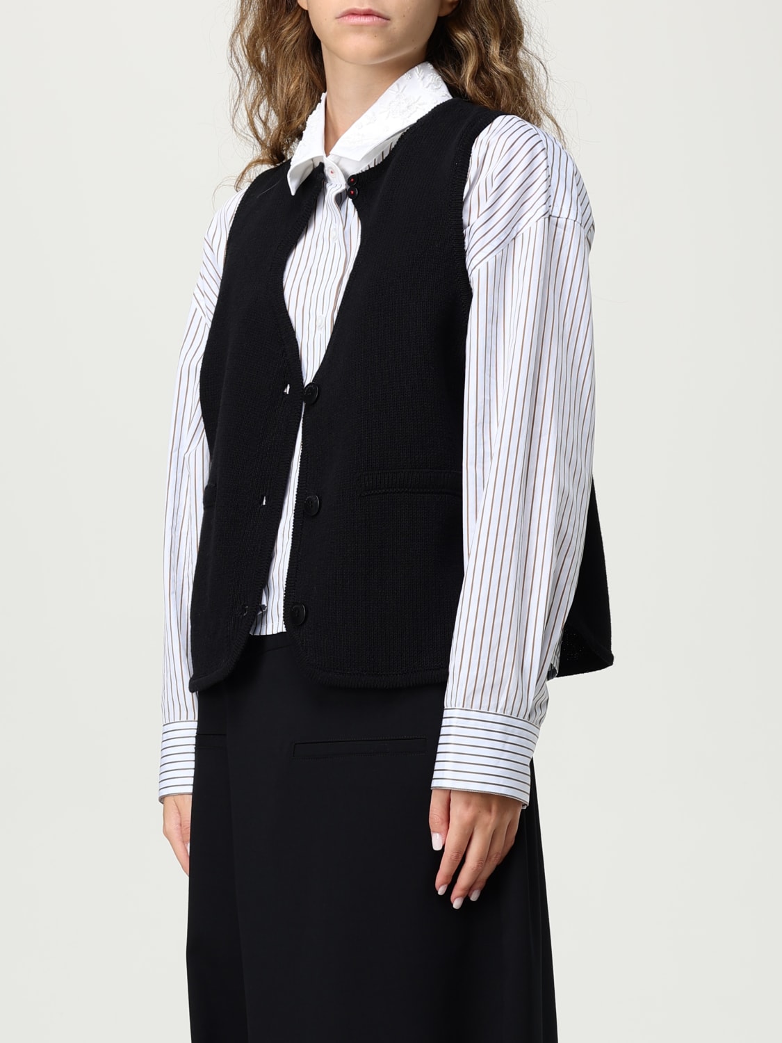 CORDERA WAISTCOAT: Waistcoat woman Cordera, Black - Img 4