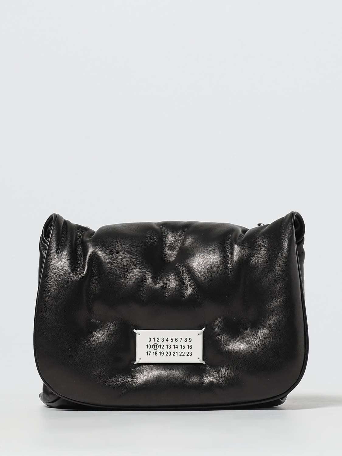 MAISON MARGIELA BORSA MINI: Borsa Glam Slam Small Maison Margiela in nappa capitonnè , Nero - Img 1