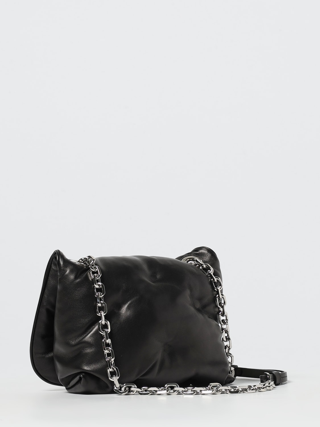 MAISON MARGIELA BORSA MINI: Borsa Glam Slam Small Maison Margiela in nappa capitonnè , Nero - Img 3