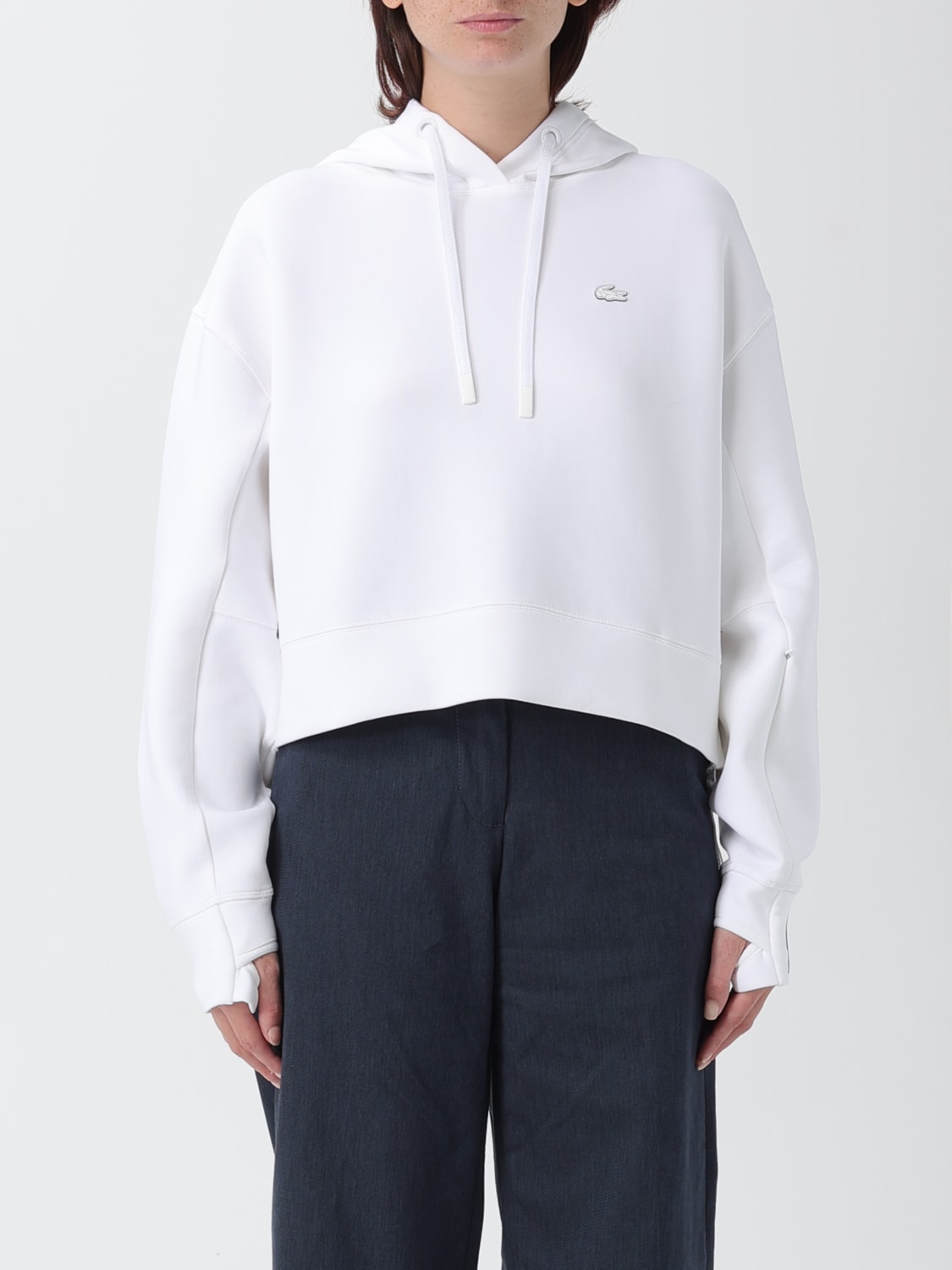 LACOSTE SWEATSHIRT: Sweater woman Lacoste, White - Img 1