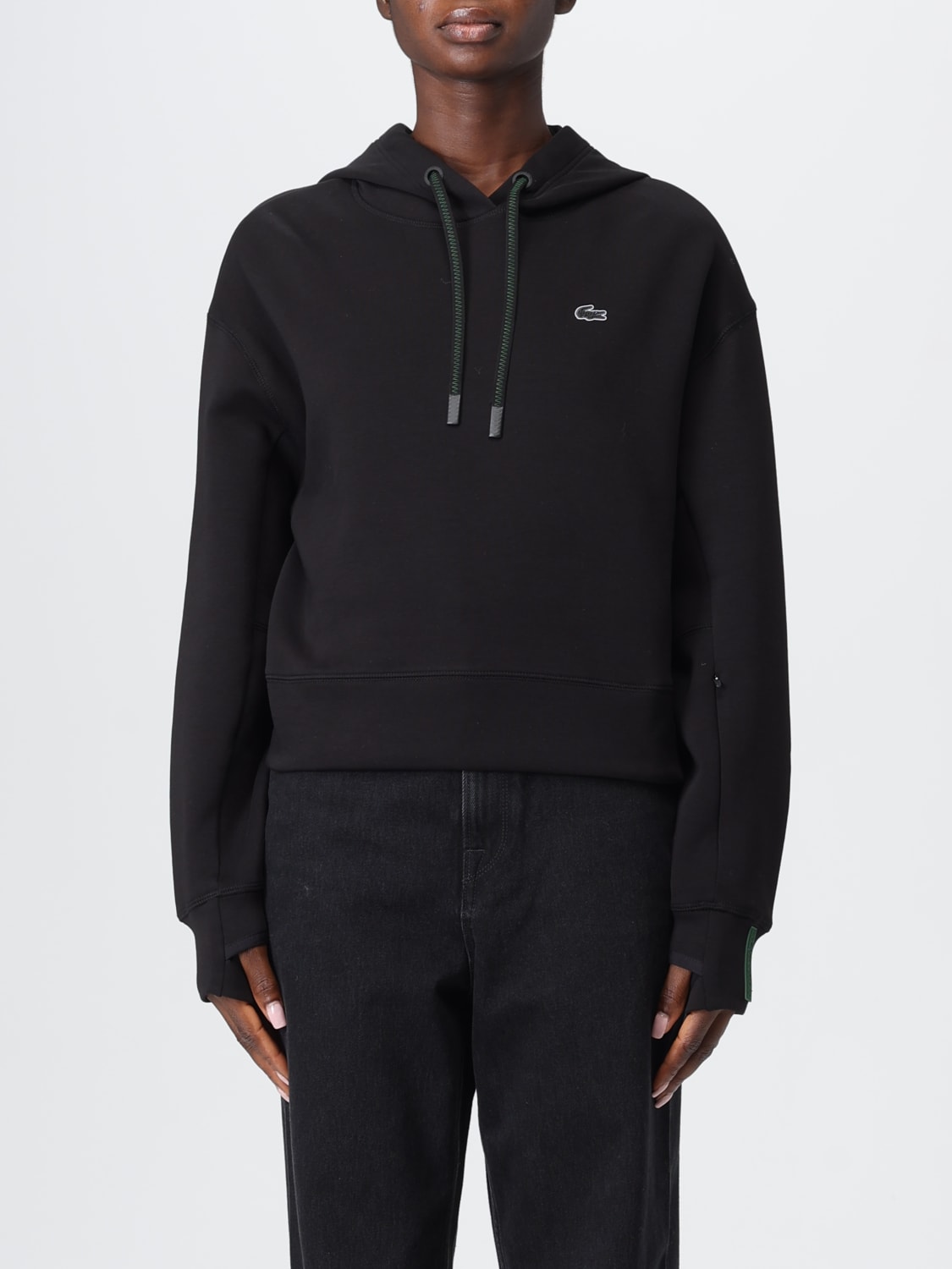 LACOSTE SWEATSHIRT: Sweater woman Lacoste, Black - Img 1