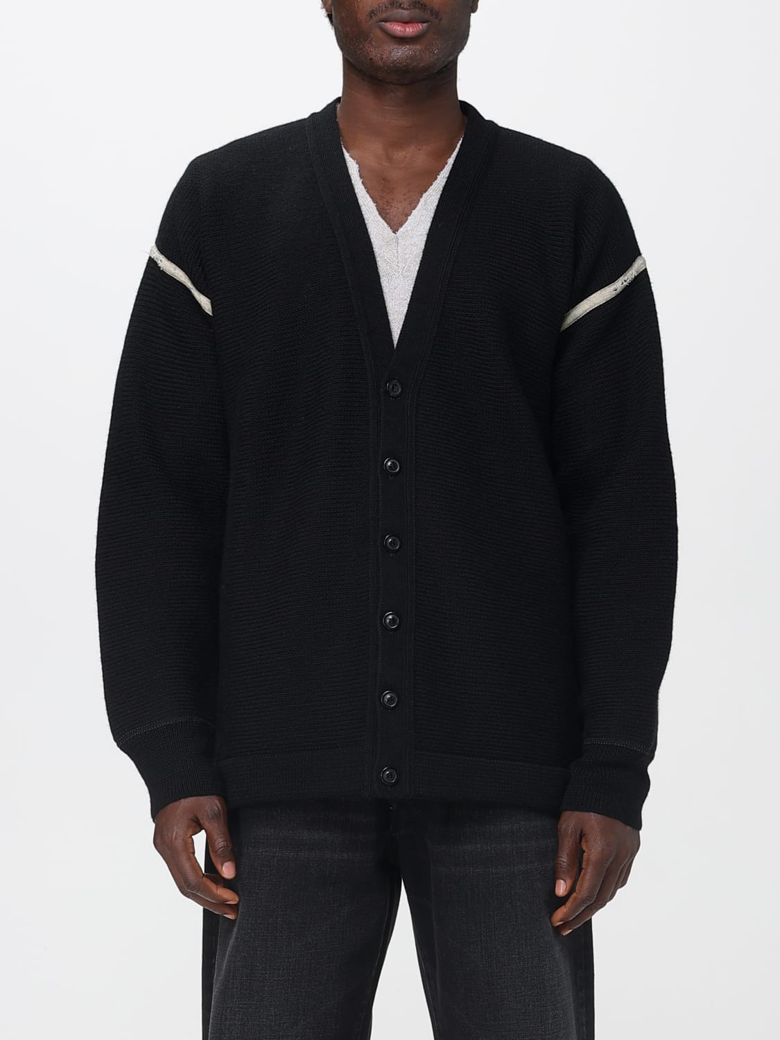 MAISON MARGIELA SWEATER: Cardigan men Maison Margiela, Black - Img 1