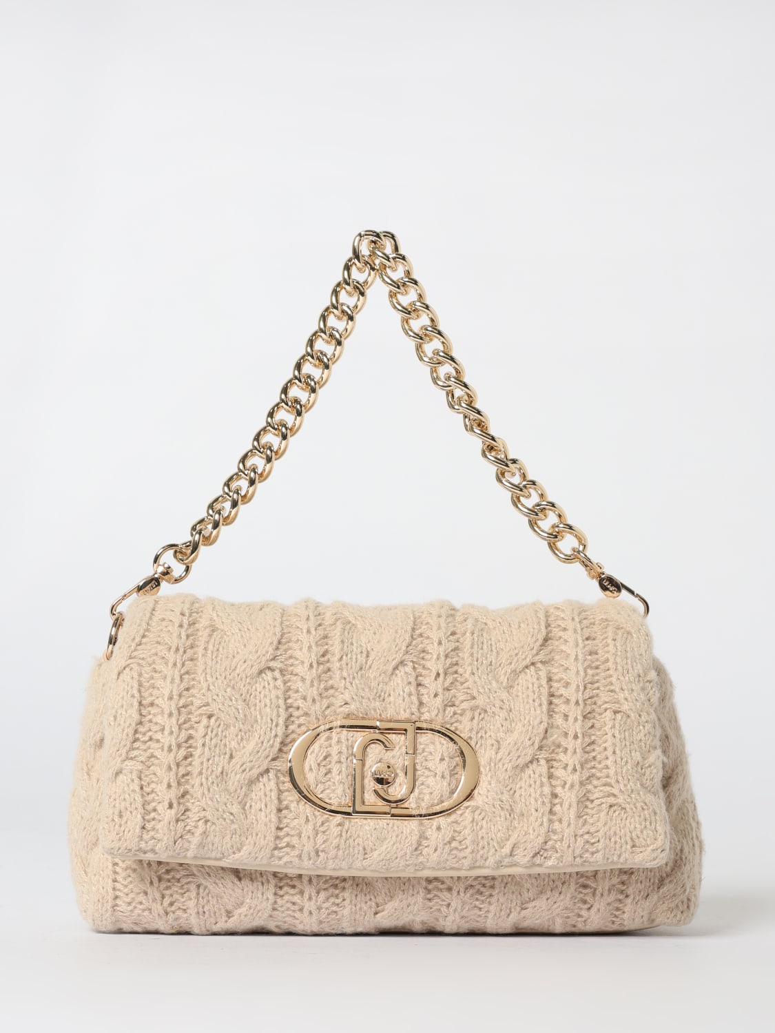 LIU JO BORSA MINI: Borsa Liu Jo in maglia intrecciata jacquard , Bianco - Img 1