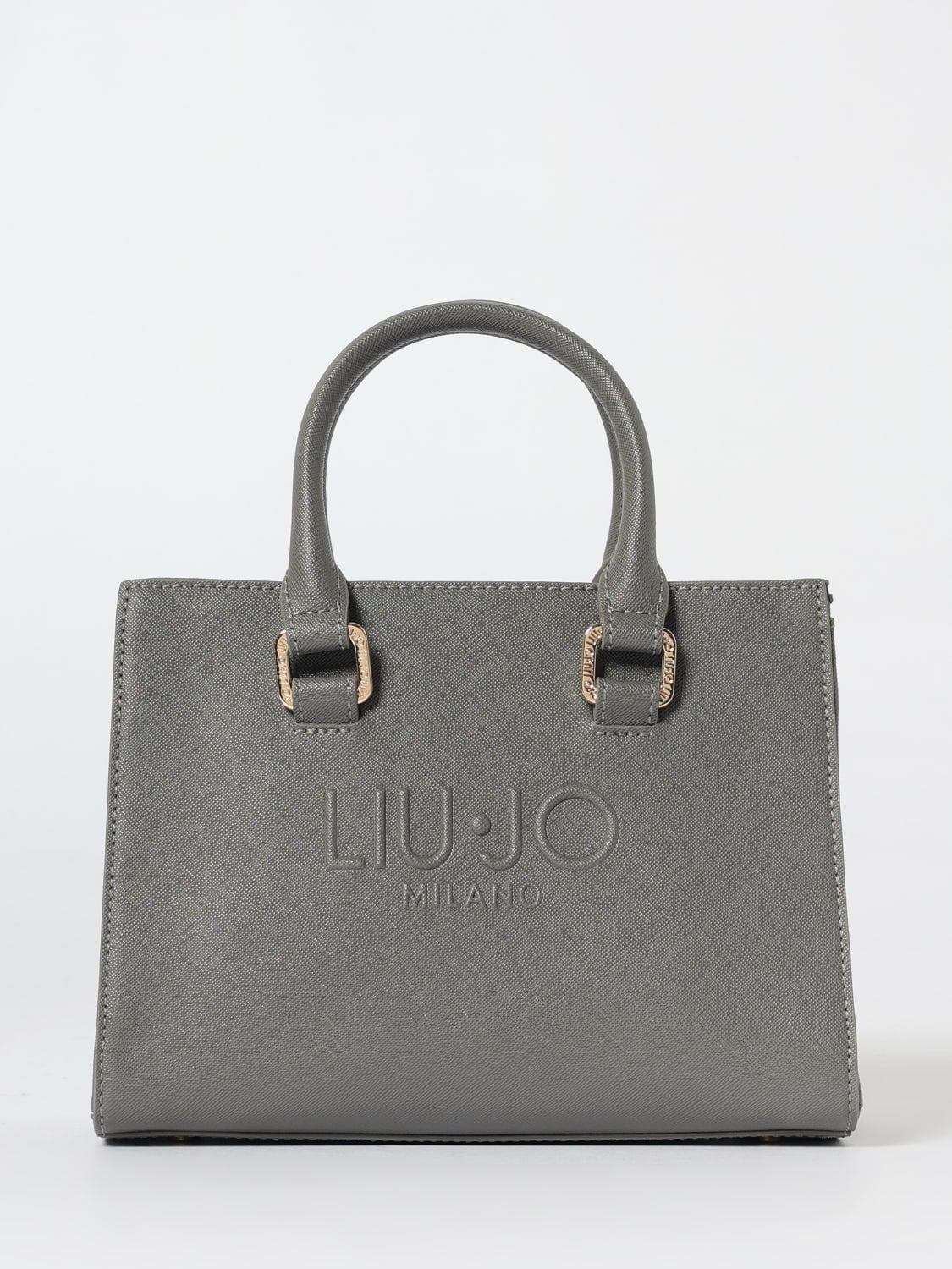 LIU JO BORSA MINI: Borsa Halona Liu Jo in pelle sintetica a grana, Grigio - Img 1