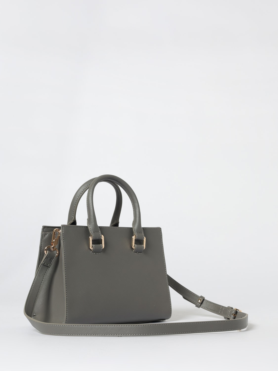 LIU JO BORSA MINI: Borsa Halona Liu Jo in pelle sintetica a grana, Grigio - Img 2