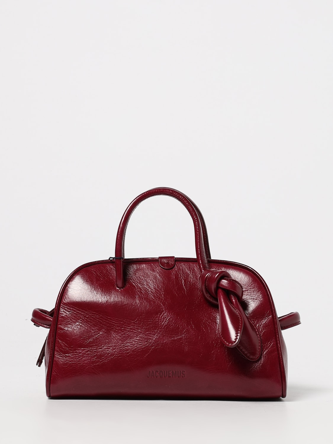 JACQUEMUS BORSA A MANO: Borsa Le Petit Turismo Jacquemus in pelle , Bordeaux - Img 1