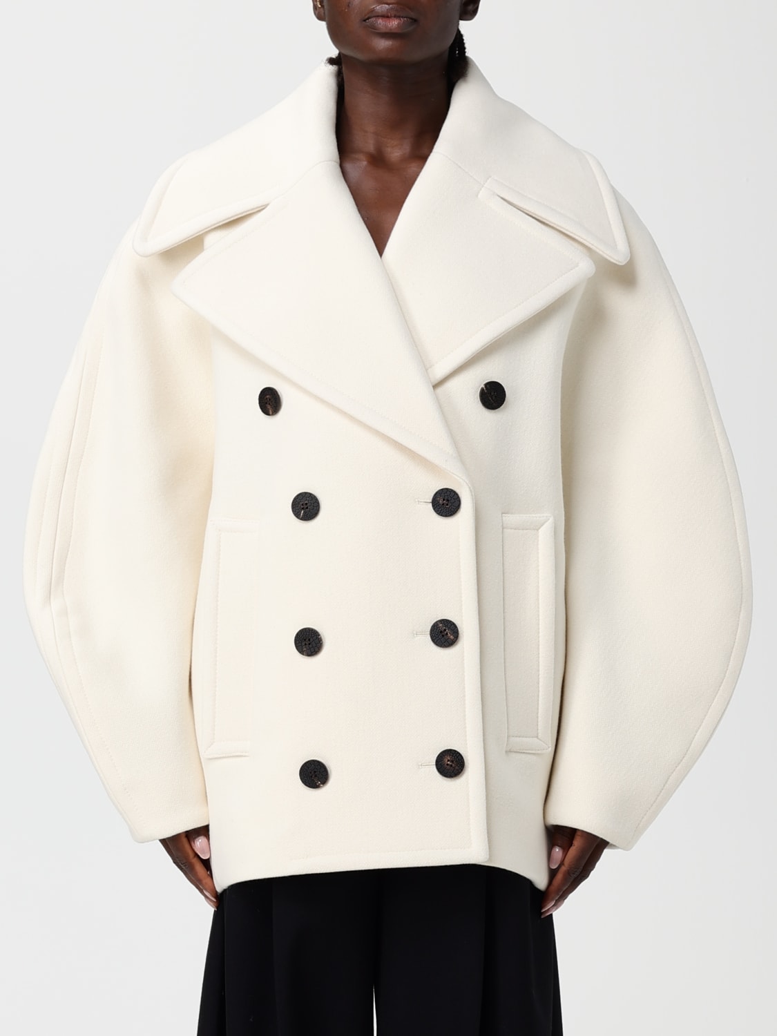 JACQUEMUS COAT: Coat woman Jacquemus, White - Img 1