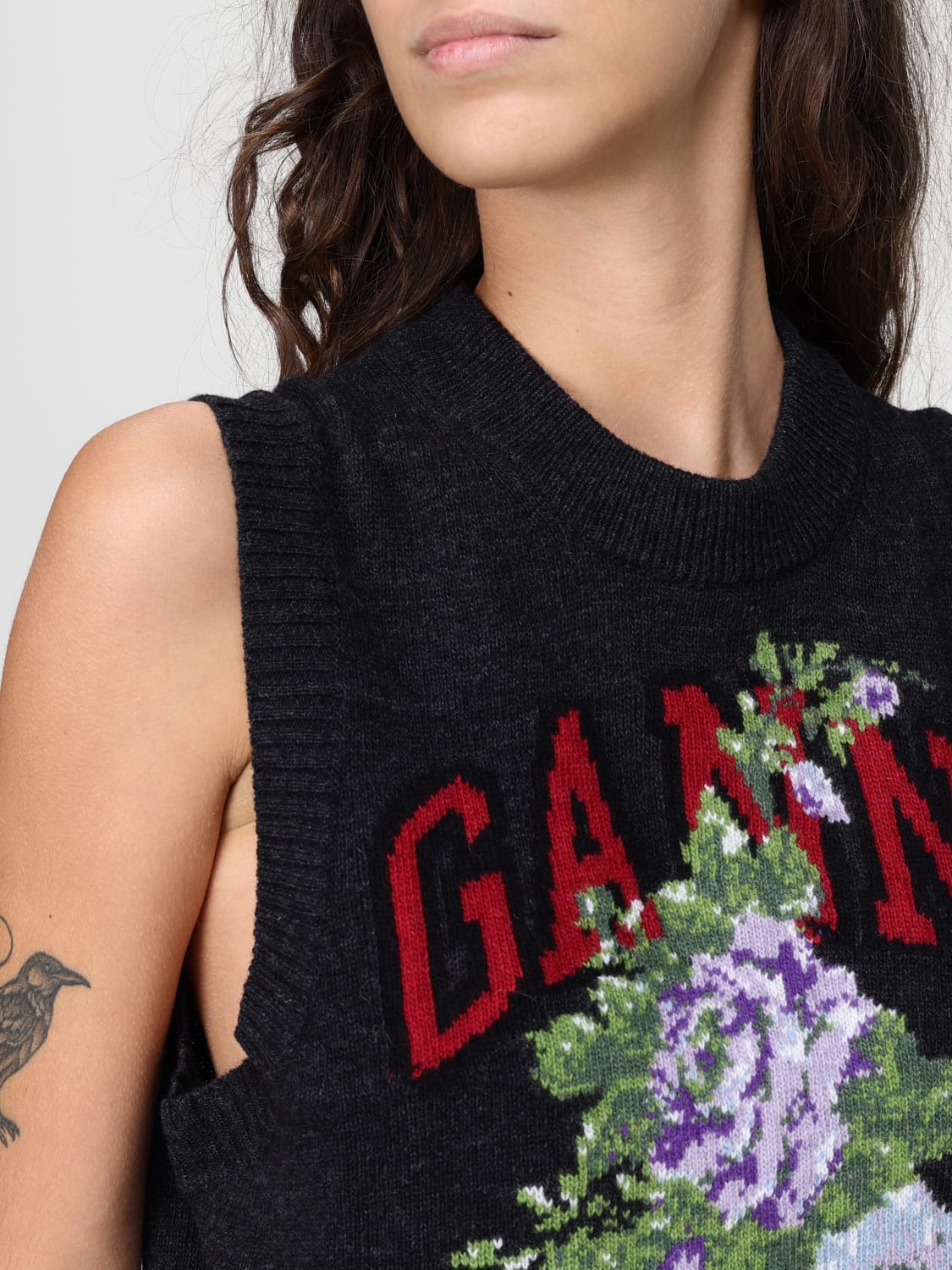 GANNI WESTE: Weste damen Ganni, Grau - Img 4