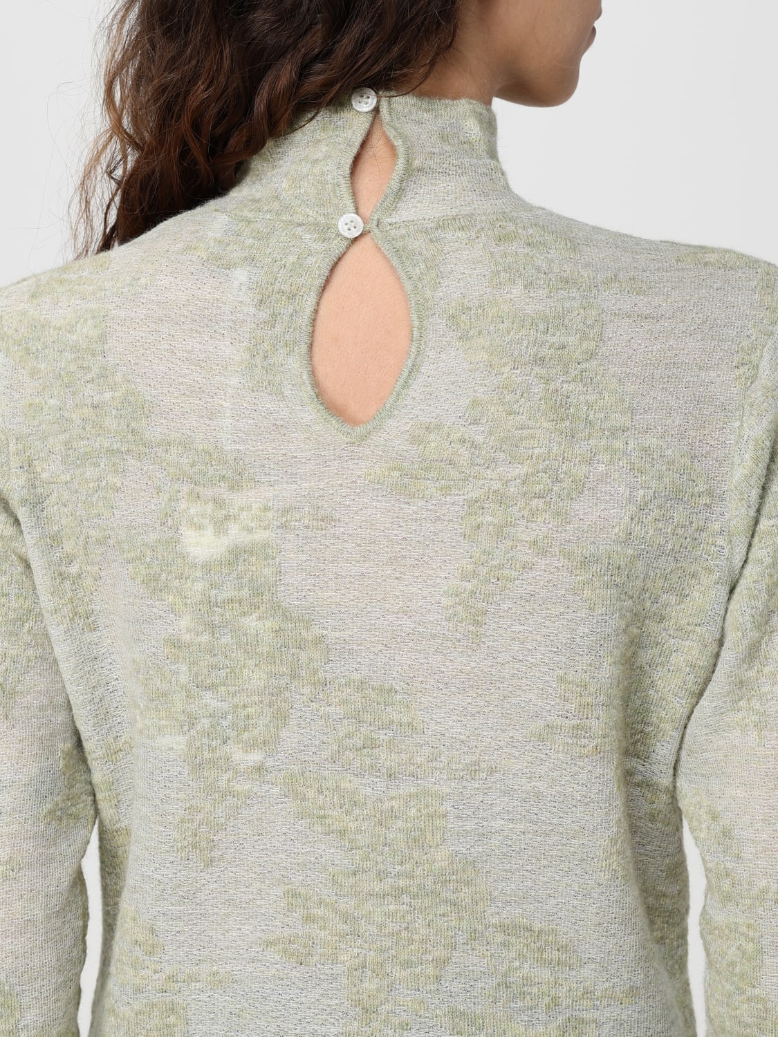 GANNI SWEATER: Sweater woman Ganni, Green - Img 4