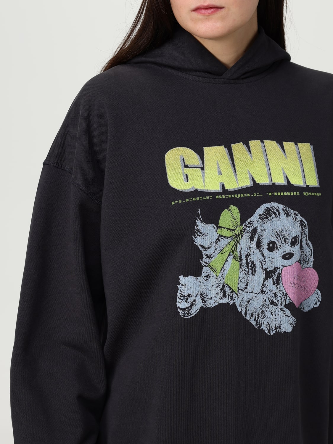GANNI SWEATSHIRT: Sweatshirt woman Ganni, Grey - Img 4